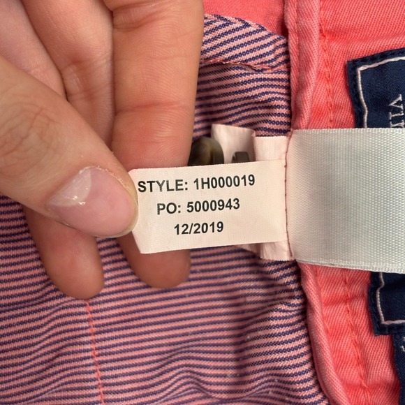 Vineyard Vines Pink Mens 38 6.5" Island‎ Shorts Chino Summer Cotton Flat Front - Picture 5 of 9